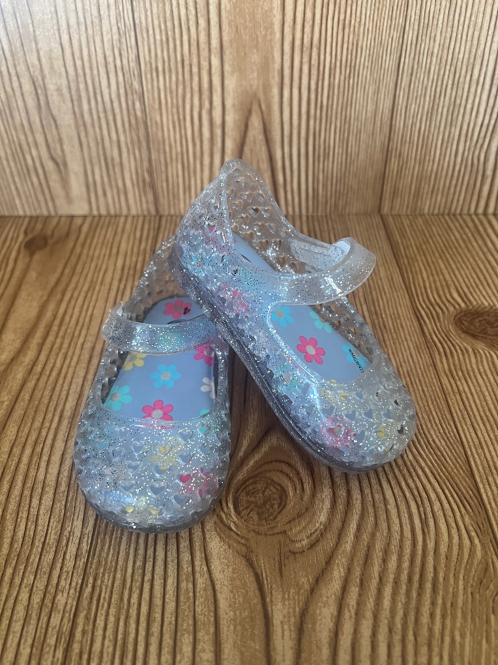EUC Wonder Nation Clear Jelly Mary Jane Beach Sandals Toddler Girls Size 4